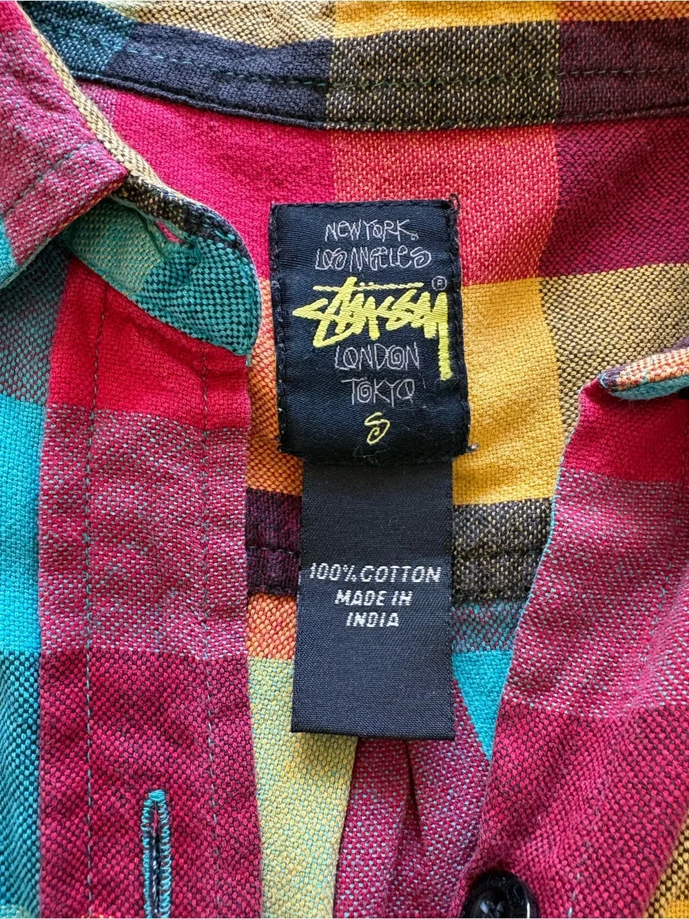 Stussy vibrant plaid